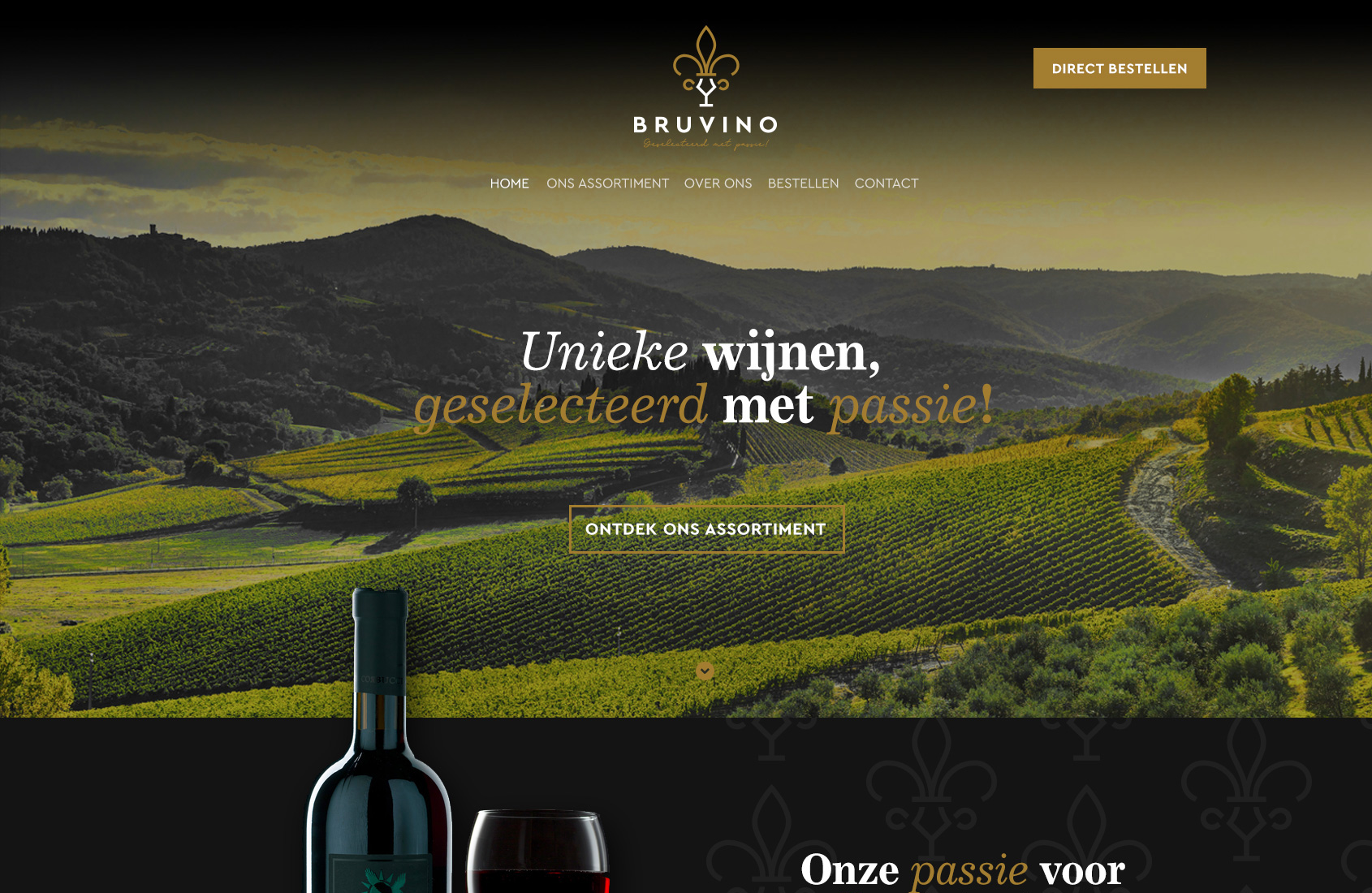 Huisstijl & website Bruvino